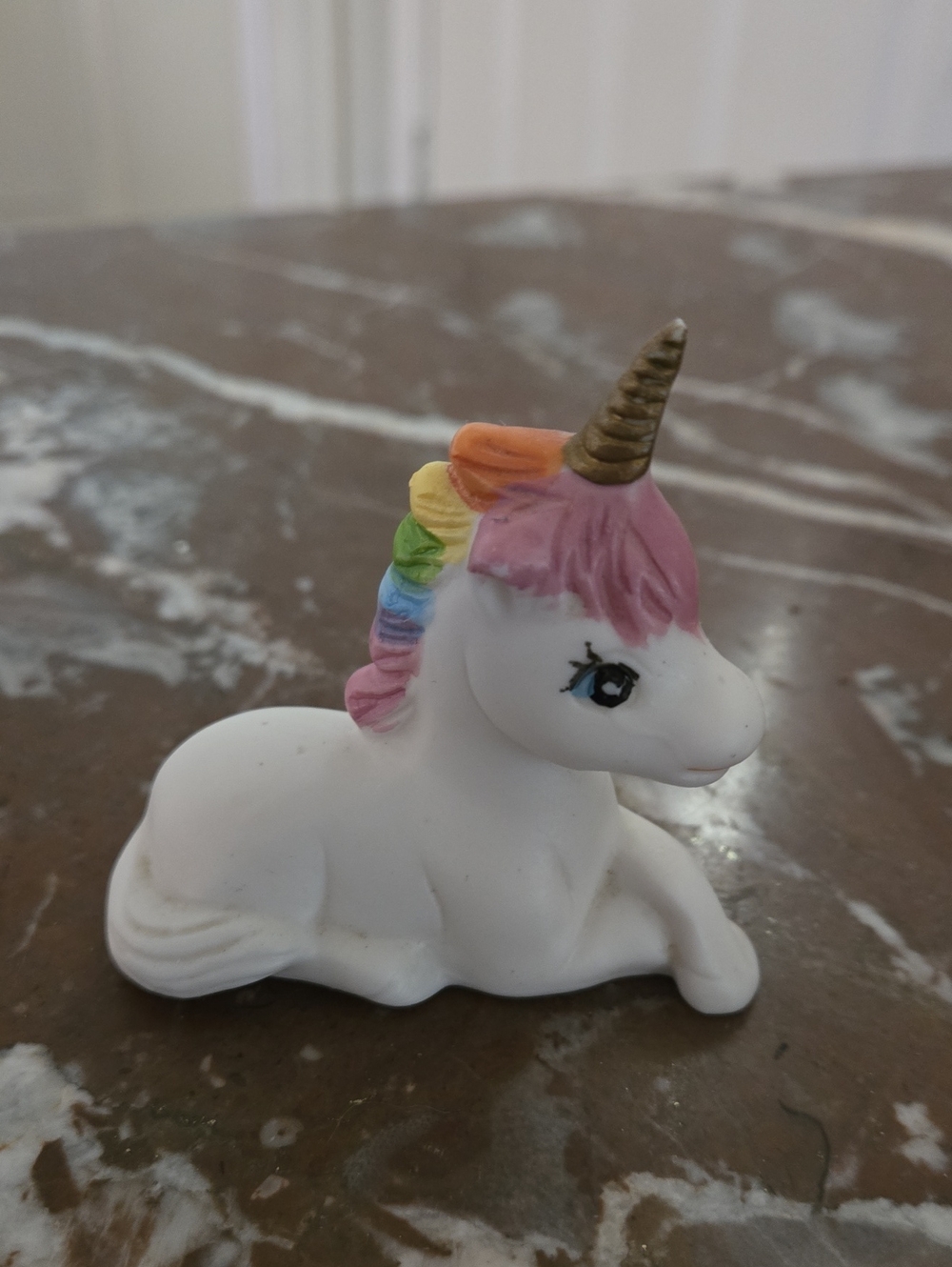 Hand-painted Colorful Porcelain Unicorn Statue